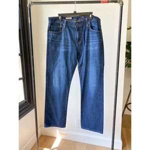 AG Adriano Goldschmied Men's Medium Wash The Portege Straight Leg Jeans sz 38X34